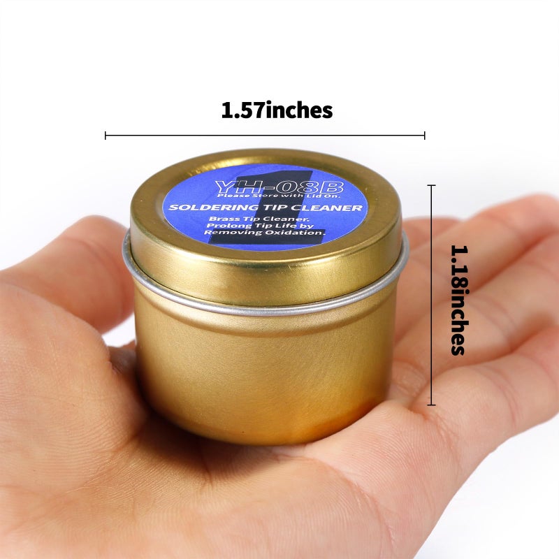 YIHUA 08B/08C Soldering Iron Tip Brass Wire Ball Cleaner Replacement Solder Tips Cleaner (Small-Size #08B / Large-Size #08C) (Small) - Image 4
